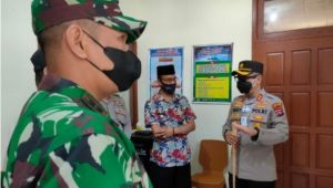 Kapolres Bersama Dandim Tinjau Posko Covid-19 Berbasis PPKM