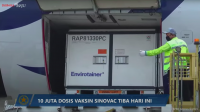 Tahap Ke-17, Sepuluh Juta Bahan Baku Vaksin COVID-19 Sinovac Tiba di Indonesia