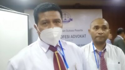 Anggelinus Ikuti Ujian Profesi Advokasi Diselenggarakan PPKHI Angkatan Ke lll