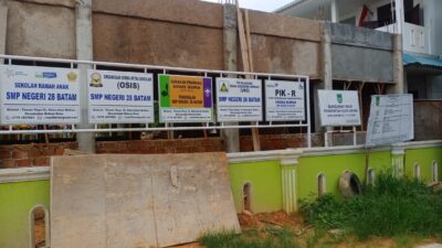 Diduga Adendum Belum Beres, Pengerjaan Proyek SMP 28 Batam Menjadi Sorotan