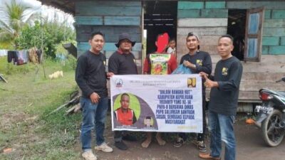 Hari Bakhti PUPR ke 77, PUPR Bersama PWRI-B Bagikan Sembako Kepada Warga Kurang Mampu