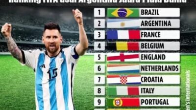 Usai Meraih Juara di Piala Dunia 2022 Qatar, Rangking Fifa, Timnas Argentina Mengalami Perubahan