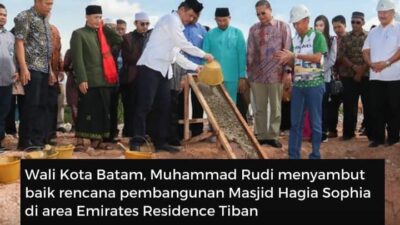 Rudi Letakkan Batu Pertama, Pembangunan Masjid Hagia Sophia Emirates Residence Tiban