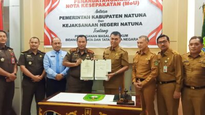 Pemkab Natuna Lakukan Penandatangan (MOU) Bersama Kejaksaan Negeri Natuna