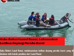 Saka Bahari Lanal Ranai, Laksanakan Latihan Dayung Perahu Karet