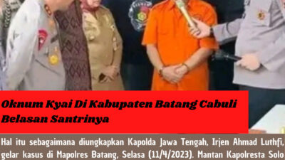 Oknum Kyai Di Kabupaten Batang Cabuli Belasan Santrinya