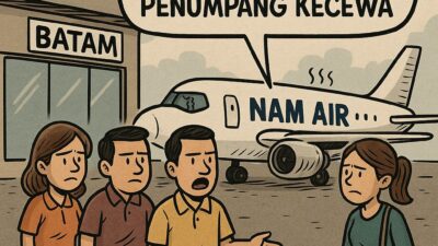 Hari Terakhir Beroprasi di Natuna,  Nam Air Gagal Terbang Kebatam, Penumpang Kecewa