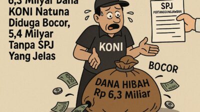 6,3 Milyar Dana Koni Natuna Diduga Bocor, 5,4 Milyar Tanpa SPJ Yang Jelas