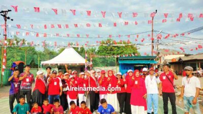 Ratusan Warga RT 5 & 6 Perumnas Tokojo Meriahkan Jalan Santai Plus Lomba Agustusan
