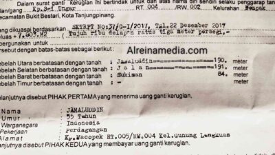 Berita Kehilangan Surat Tanah di Bintan Atas Nama Jamaluddin
