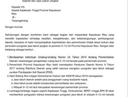 Tuntut Hak Labuh Jangkar, Majelis Rakyat Kepri Surati Penegak Hukum