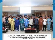 Wakili Wali Kota Batam, Pj Sekda Firmansyah Buka Sosialisasi Pedoman Penyusunan APBD Tahun Anggaran 2026