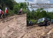 Jalan Muara Padang Banyuasin Lumpuh: Belasan Kendaraan Terjebak Lumpur