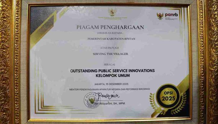 Roby Raih Penghargaan Outstanding Public Service Innovation Ajang KIPP Kementerian PANRB