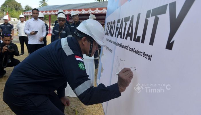 Apel Akbar Bulan K3 Nasional 2026, PT Timah Tegaskan Komitmen Zero Accident di Area Kundur