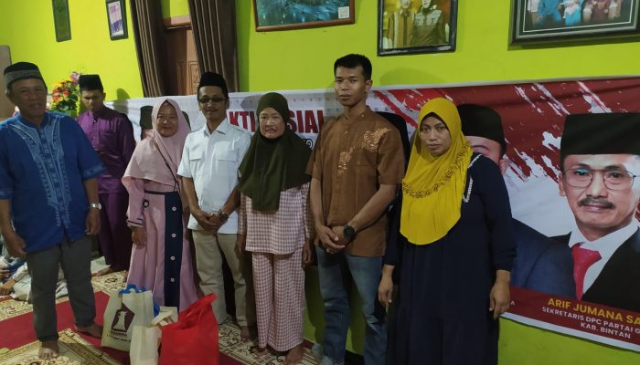 Gelar Doa Bersama, DPC Gerindra Bintan Bagikan Ribuan Paket Sembako di Harlah ke-18
