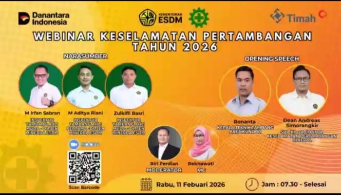 Perkuat Budaya K3, PT Timah Gelar Webinar Keselamatan Pertambangan 2026