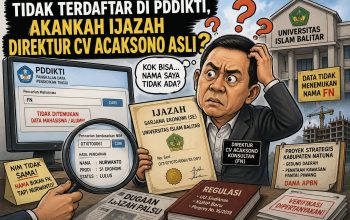 Tidak Terdaftar di PPDIKTI, Akankah Ijazah Direktur CV Acaksono Asli