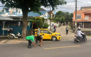 Kecelakaan di KM 8 Tanjungpinang: Pickup Alami Rem Blong, Tabrak Brio