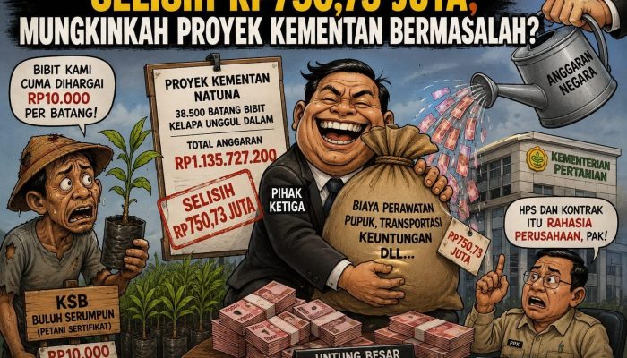 Selisih Rp750,73 Juta, Mungkinkah Proyek Kementan Bermasalah?