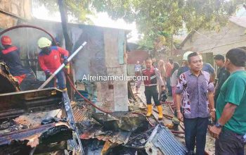 Kronologis Api Jilat Gudang Elektronik di Pasar Berdikari Kijang