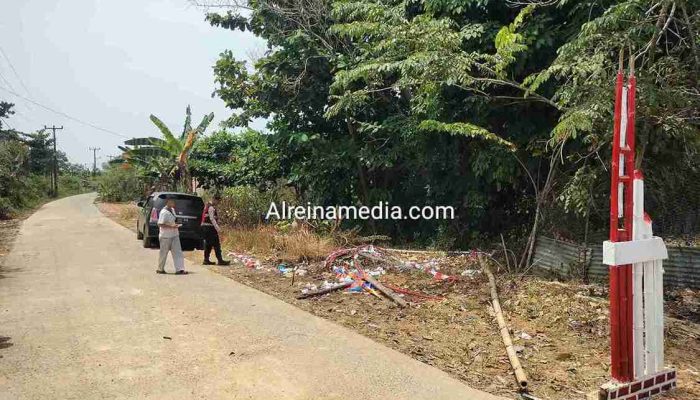 Polisi Datangi TKP Dugaan Pengrusakan Gapura Kemerdekaan di Sei Lekop