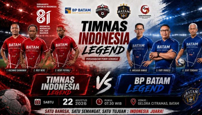 Timnas Indonesia Legend Turun ke Batam, Nyalakan Mimpi dari Grassroots Menuju Panggung Internasional